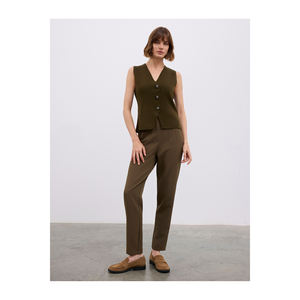 Chaleco de Mujer en Mezcla de Lana con Botones Metálicos, Elegante - Product Image 5