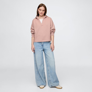 Nardon Apparel otoño nueva llegada suelta Zip Up Sudadera con capucha mujer manga larga cintura ajustada diseño precio barato transpirable - Product Image 4