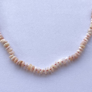 6mm naturel péruvien rose opale lisse Heishi perles collier plage Boho Design colliers empilable couche Offre Spéciale nouveau vrai marin - Product Image 3