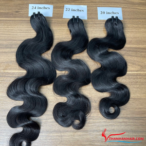 REAL <b>Body</b> <b>Wave</b> Remy Vietnamese Human Hair Weaving Bundles Double Drawn Weft Extensions 100gram Each Bundle - Product Image 3