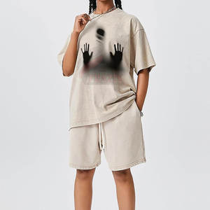 Camiseta de Algodón 100% Más Vendida, Personalizada, con Hombros Caídos, Estampado de Última Moda, Antiarrugas, de Secado Rápido, Cuello Redondo, Corte Regular, Informal - Product Image 5