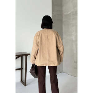 Chaqueta vaquera extragrande para mujer con forro, ropa exterior cómoda - Product Image 5