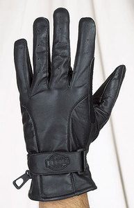 Gants de motard en cuir noir HMB-2083A doublure en peau de vache mince mitaines de sport de Style uni pour le cyclisme en plein air conduite en gros - Product Image 3