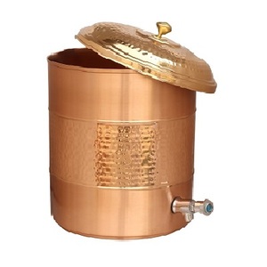 Refroidisseur d'eau en acier inoxydable finition martelée stockage spacieux Portable écologique pour un hôtel d'eau potable naturellement frais - Product Image 1