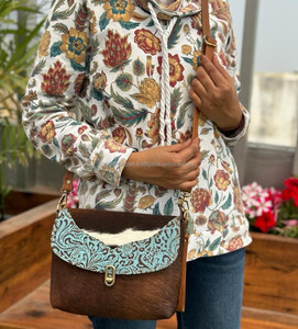 Style occidental cheveux sur cacher sacs à main en peau de vache pour femmes nouveau Design sculpture sac à main décontracté sac à bandoulière en cuir véritable sacs à bandoulière - Product Image 2