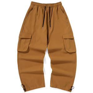 Venta al por mayor personalizado relajado Fit Hombres Joggers Pantalones Casual Streetwear con cordón en la cintura Pantalones de los hombres en blanco - Product Image 1