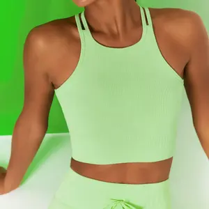 Sujetador deportivo sin costuras de alto soporte para mujer, ropa de Yoga, ropa deportiva para Fitness, novedad de 2025, Sujetador deportivo de poliéster Spandex para mujer, todas las tallas - Product Image 2