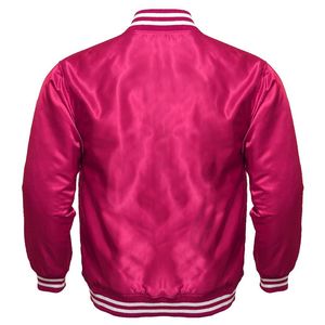 Half Sublimation Satin Varsity Jackets Custom Made Satin Embroidery Jackets with Custom Design Heat Transfer Printing - Product Image 2