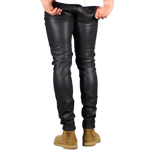 กางเกงหนังสำหรับผู้ชาย/2025กางเกงหนังโลโก้ตามสั่ง - Product Image 3