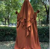 Burqa Ample et Décontractée pour Femme de Qualité Supérieure, Abaya de Dubaï de Luxe avec Hijab, Collection 2024