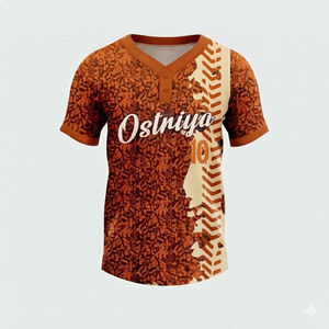 Nouveauté, maillots de baseball unisexes de haute qualité, respirants, manches courtes, adulte, 100% polyester, logo personnalisé sur le devant, vêtements de sport - Product Image 1