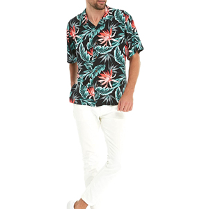 Chemise hawaïenne à manches courtes pour hommes à prix bon marché OEM 2025 - Product Image 4