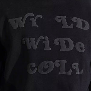 Sweat à capuche avec impression bouffante en coton polaire pour hommes personnalisé de couleur noire OEM pull à capuche surdimensionné avec impression de mousse 3D à manches longues pour hommes - Product Image 2