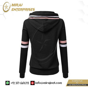 Jersey de manga larga a rayas para mujer, sudaderas con capucha de lavado ácido 3D con bolsillos, sudaderas con capucha a granel para mujer - Product Image 4