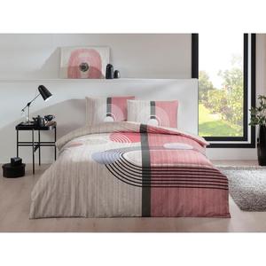 Alex Pink Taç Ranforce <b>Single</b> <b>Duvet</b> Cover <b>Set</b> - Product Image 1