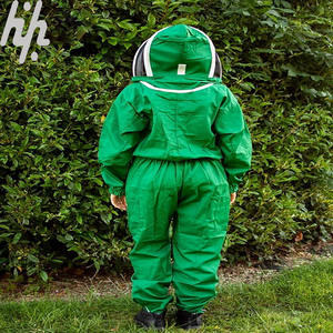 Traje de apicultor de algodón verde de alta resistencia Premium Overol ventilado de verano con características antiestáticas y anticorte Ropa de seguridad - Product Image 2