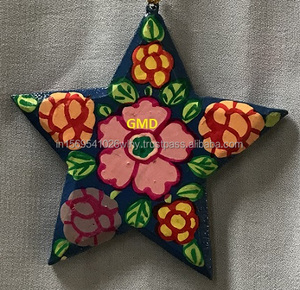 Kashmir Paper Mache Indoor Christmas Decorations <b>Stars</b> Shape Ornament - Product Image 6