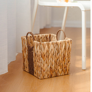 Grand panier en jacinthe d'eau stockage osier jonc de mer paille artisanat produits usage domestique du vendeur indien en gros - Product Image 4