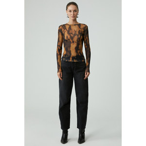 ETHIQUET SARAI เสื้อเบลาส์ลายพิมพ์แขนยาวทรงเข้ารูปสำหรับผู้หญิง - Product Image 2