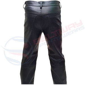 Pantalon en cuir pour homme en gros pantalon en cuir pantalon en cuir respirant meilleure vente 2024 pantalon en cuir à bas prix pour homme - Product Image 6