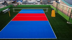 Poste central <span class=keywords><strong>de</strong></span> <span class=keywords><strong>voleibol</strong></span> con altura, equipo <span class=keywords><strong>de</strong></span> césped artificial <span class=keywords><strong>de</strong></span> tierra neta <span class=keywords><strong>para</strong></span> canchas verticales, equipo <span class=keywords><strong>de</strong></span> <span class=keywords><strong>cancha</strong></span> <span class=keywords><strong>de</strong></span> Maldivas - Product Image 2