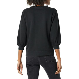 Sweat-shirts pour femmes confortables en molleton brossé surdimensionné à col rond en coton épais coupe ample chaud respirant élégant automne - Product Image 5