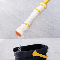 Mopa de Limpieza de Pisos Húmedos y Secos de Diseño Innovador, Forma Redonda Plana, Ecológica, Lavable, en Venta