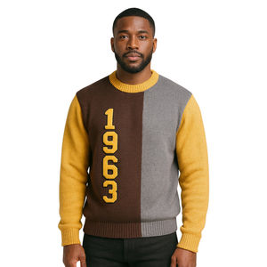 Iota Phi Theta 1963 Brown 3 Tone Divine Nine Knit Sweater Greek Fraternity Apparel Premium Quality Winter Pullover Clothing - Product Image 1