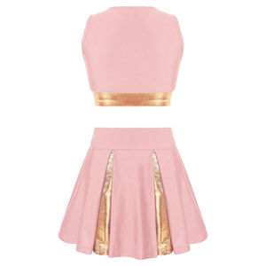Conjuntos de Uniformes de Animadoras para Niñas, Vestido Elegante sin Mangas, Personalizable, 100% Poliéster de Alta Calidad - Product Image 6