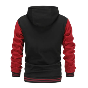 Nouvelle veste de baseball sur mesure pour hommes Oem Service veste d'université de couleur rouge et violette pour hommes - Product Image 4