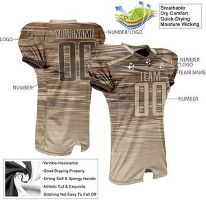 Venta al por Mayor de Camisetas de Fútbol Americano Personalizadas 2026, 100% Poliéster, Uniforme Transpirable con Mangas Cortas, Servicio OEM - Product Image 2