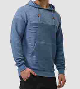 Sudadera con capucha para hombre ecológica, diseño único mezclado de algodón, servicio OEM - Product Image 4