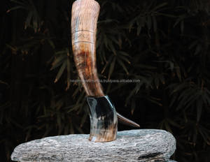Handcrafted Natural OX Horn Drinking Viking Style Beer Cup with <b>Stand</b> Custom Logo & Wholesale OEM Available - Product Image 3