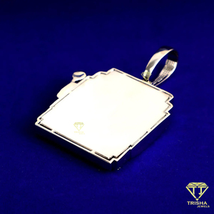 Iced Out Men's 777 Lucky Numbers Collar con colgante grande Micro pavimentado Moissanite Diamond Slot Machine Casino Pendant - Product Image 4