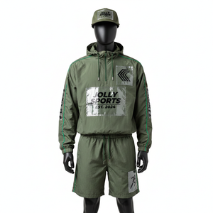 Nuevo Conjunto de Pantalones Cortos Cortavientos de Nailon y Poliéster Premium 2026, Diseño de Paneles Ligeros con Transferencia de Calor, Conjunto de Pantalones Cortos Cortavientos para Hombre - Product Image 1