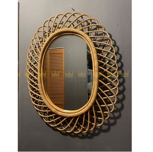Decoración de pared de Vietnam, espejo de ratán, espejo de ratán montado en la pared, decoración del hogar para decoración del hogar y hoteles, nuevo estilo - Product Image 1
