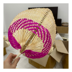 Ventilateur mural traditionnel en bambou, décor asiatique fait à la main pour la maison, espace de méditation, ventilateur en bambou écologique du Vietnam - Product Image 2