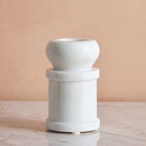 Premium White Marble <b>Candle</b> <b>Holder</b> Elegant Table Centerpiece Stylish Decorative Accent Romantic And Ambient Home Display - Product Image 2