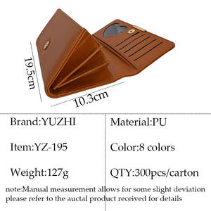 Portefeuille en cuir, fabricant d'usine d'origine, matériau PU, mode, usage quotidien, grande capacité pour cartes et argent liquide, sac à main en PU - Product Image 2