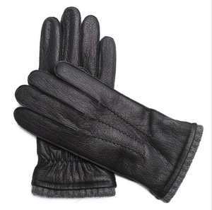 Guantes Largos de Piel de Oveja Negros Personalizados Unisex, para Invierno, Deportes, Viajes, Negocios, Esquí, Ópera, Fiestas - Product Image 1