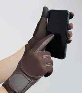 Gants d'équitation en cuir ultra respirants professionnels pour l'hiver, vente en gros d'équipements équestres, logo personnalisé sur les gants - Product Image 2