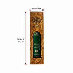 Caja de madera maciza de olivo para botellas, empaque premium para botellas de aceite de oliva - Product Image 2
