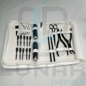 Best Black Matte Color Hair Weft <b>Education</b> Tools <b>Kit</b> with Custom Logo Brand Labeling Steel Pliers Tools Printed Logo <b>Kits</b> - Product Image 3