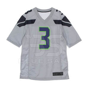 Maillot de football résistant à la décoloration avec chiffres brodés Maillot de football américain avec chiffres et logos Pro-Stitch - Product Image 1