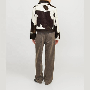 2025 nuevo estilo hombres Real Hair-On chaqueta de cuero de vaca nuevo diseño abrigo logotipo personalizado chaquetas de cuero de vaca hechas - Product Image 2