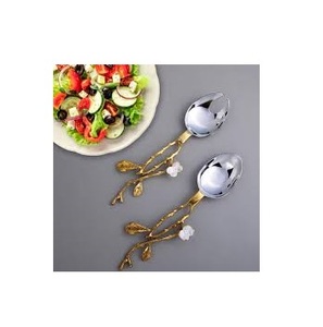 Juego de cubiertos de grado alimenticio para uso en fiestas de Hotel para el hogar, vajilla, cubiertos, juego de cucharas para servir de 2 piezas, hecho en La India - Product Image 1