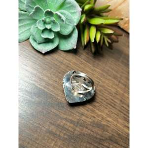Anillo Dane Skeets de Algodón Dulce y Plata de Ley con Turquesa Engastada en Bisel, Talla 5.75, Ideal para Regalo - Product Image 4