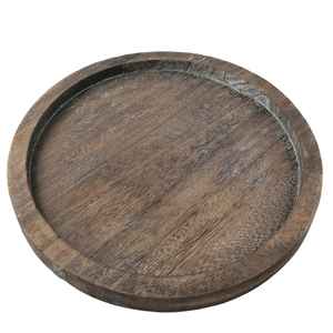 Plateau de service en bois de manguier pour usage domestique Table basse ottomane Hôtel Restaurant Plateau décoratif rustique à bougies - Product Image 1
