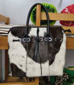Haute qualité marron peau de vache véritable sac fourre-tout en cuir pour femmes nouveau Style fermeture à glissière sac à main vente chaude sacs à main pour les filles - Product Image 1