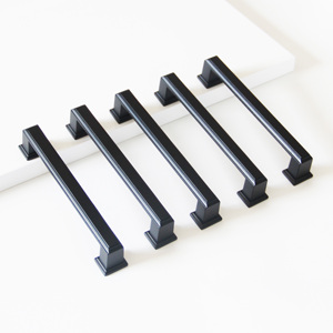 Poignées de tiroir et de placard en alliage de zinc massif de haute qualité, style Mid-Century Modern, pour meubles de salle de bain, durables - Product Image 1